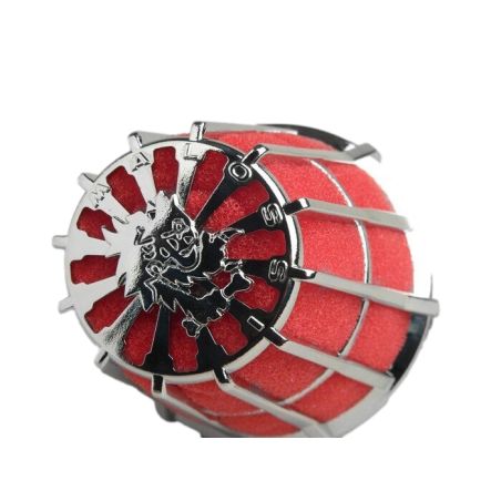 Filtro de aire Malossi E5 rojo/chrome Ø 28 mm orientación 30° para scooter