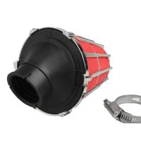 Filtre à air Malossi E5 30° – Rouge/Chrome, Ø 28 mm