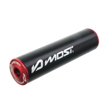 Silencieux Most Racing noir rouge 70 80cc diametre 20mm entraxe 45mm