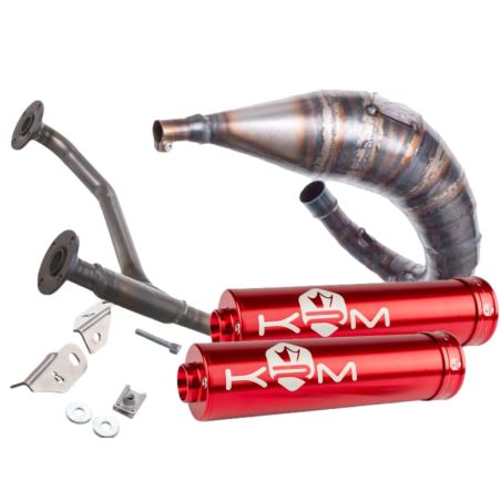 Escape Most 50-70cc Beta RR 50 2021 silencioso KRM rojo doble salida