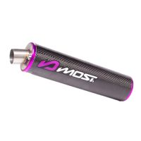 Silencieux Most Racing 80-100cc M2 carbone violet alu/inox gravé logo MOST