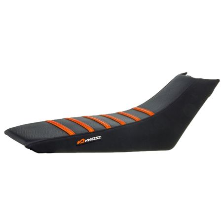 Funda de asiento MOST Rieju MRT 50cc carbono naranja antideslizante logo cosido