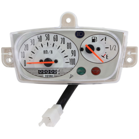 Compteur adaptable avec jauge à essence MBK 50cc Ovetto Yamaha 50cc Neos avant 2000