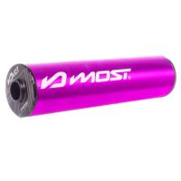 Silenciador Most 80‑100cc M3 violeta negro aluminio CNC
