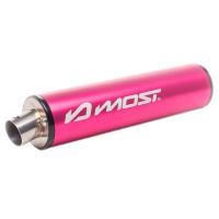 Silenciador Most 70cc 80cc M2 rosa negro aluminio inox