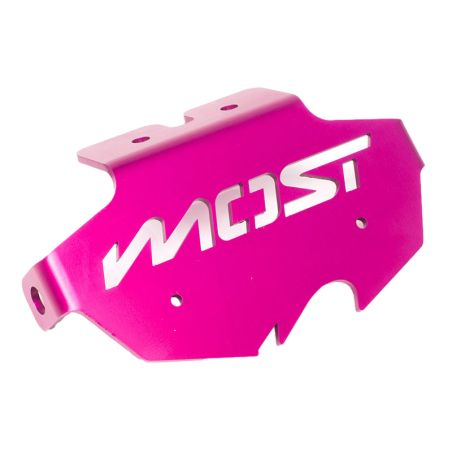 Support de plaque Beta long Most Racing rose anodisé