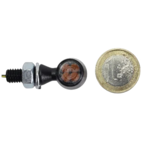 Paire de clignotants Leds alu CNC RB Max Piccolo Homologué noir