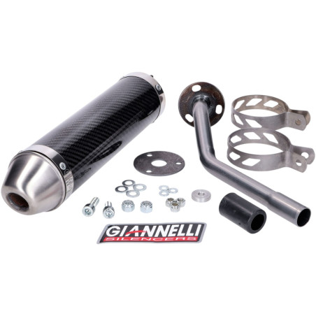 Silencieux Giannelli moteur Fantic 50M, 50MR, 50E, 50ER, 50ES 2T avant 2016 Carbone