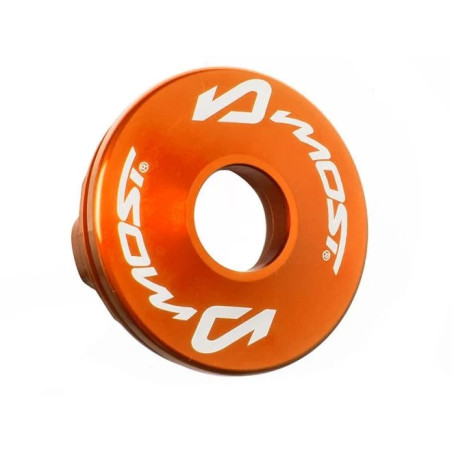 Cápsula de salida silenciador MOST aluminio naranja grabado láser 23 mm 80/100cc
