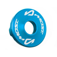 Cápsula de salida silenciador MOST aluminio azul grabado láser 23 mm 80/100cc