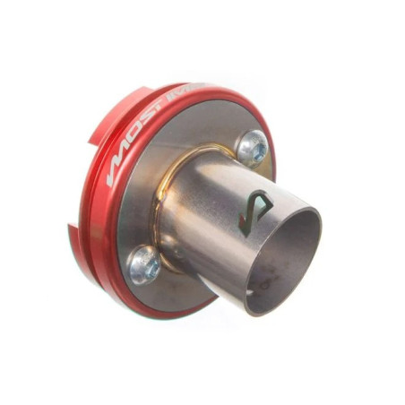 Capsule de sortie silencieux Most M2 aluminium rouge inox 80/100 cc gravure laser