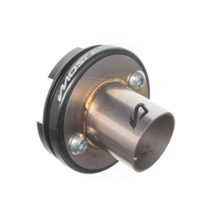 Capsule de sortie silencieux Most M2 aluminium noir inox 50/80 cc gravure laser