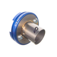 Capsule de sortie silencieux Most M2 aluminium bleu inox 50/80 cc gravure laser