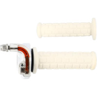 Poignée de gaz adaptable Targa blanc métal