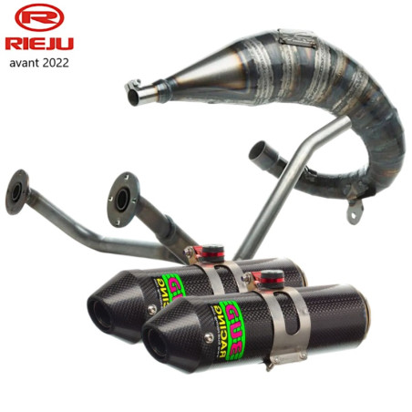 Pot d'échappement 50 70 MOST double sortie BUD Rieju MRT 2009 à 2021