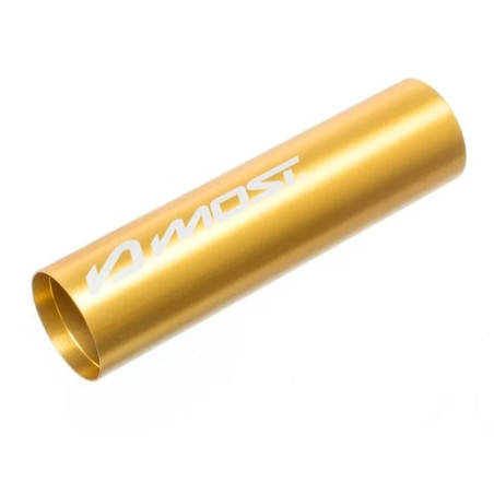 Cartucho silenciador Most largo dorado grabado blanco