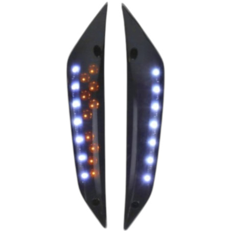 Juego de intermitentes delanteros direccionales DMP Matrice Piaggio Zip 2000 ahumados