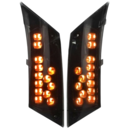 Jeu de clignotant arrière dirigé DMP matrice Piaggio Zip2000 fumé