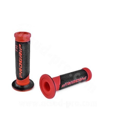 Puños ProGrip 732 rojo negro closed end 125 mm scooter moto
