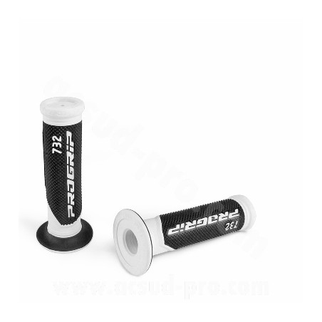 Puños ProGrip 732 blanco negro closed end 125 mm scooter moto