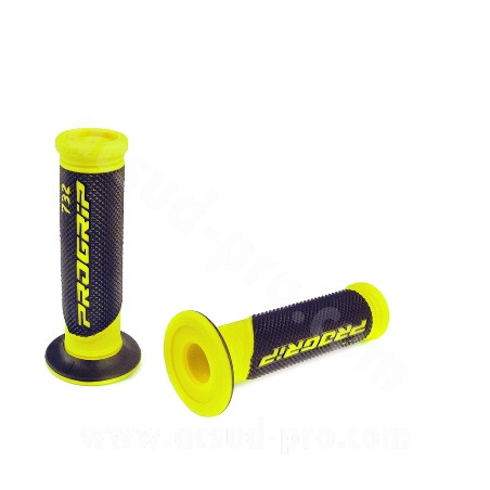 Revêtement poignée ProGrip 732 jaune fluo noir closed end 125 mm