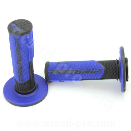 Puños ProGrip 801 negro azul closed end 115 mm