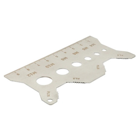 Jauge de filetage M4 à M12 en acier inoxydable