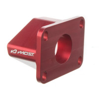 Pipe d’admission aluminium rouge Most 36-40 mm PWK pour moteurs AM6 et Derbi