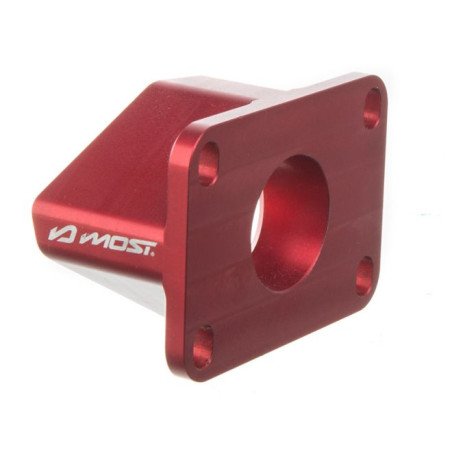 Tubo de admisión aluminio rojo Most 36-40 mm PWK para motores AM6 y Derbi
