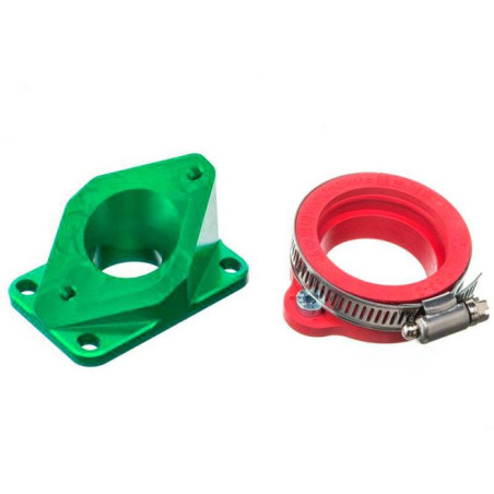 Tubo de admisión de aluminio Most 36 a 40mm PWK verde AM6 y Derbi