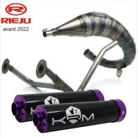 Escape Most 50cc 70cc paso alto doble salida Rieju MRT antes 2022 silenciador KRM