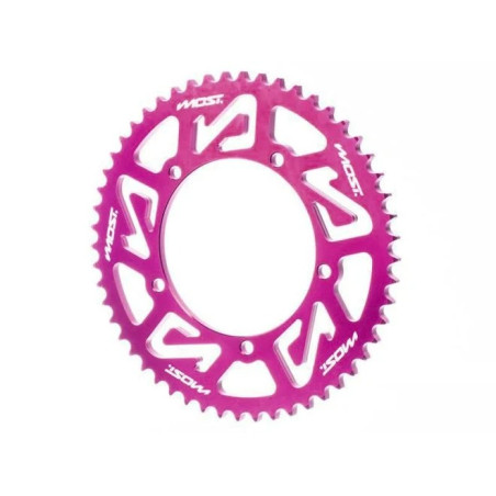 Couronne MOST Crown 428 53 dents Sherco 50cc violet anodisé (5 vis)