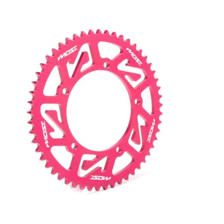 Corona MOST Crown 428 53 dientes Sherco 50cc rosa anodizado (5 tornillos)