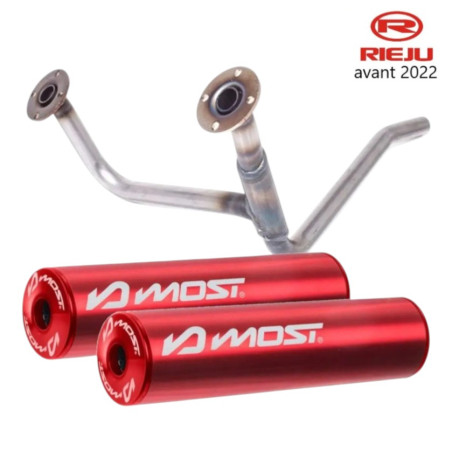 Double salida MOST Rieju MRT antes 2022 para escape Most y KRM 50 70 80