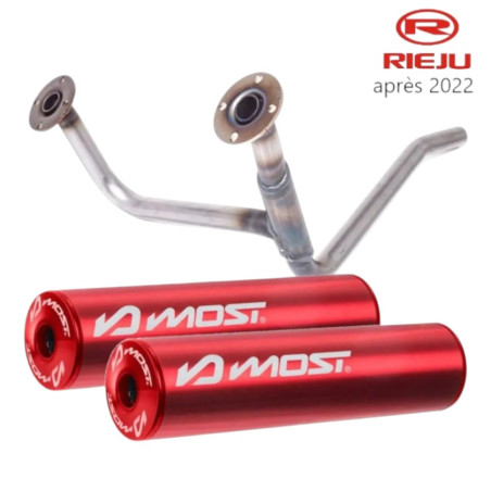 Double sortie MOST rouge Rieju MRT après 2022 pour pot Most et KRM 50 70 80
