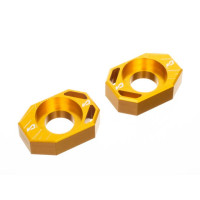 Tendeur de chaine MOST Racing Fantic 50cc aluminium CNC or anodisé réglage précis