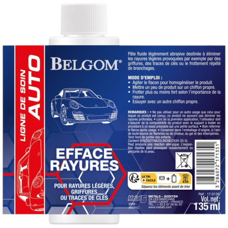 Efface rayure BELGOM 135ml
