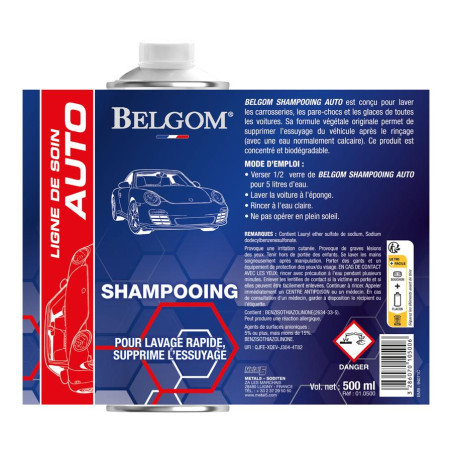 Shampoing carrosserie Belgom 500 ml moto scooter auto