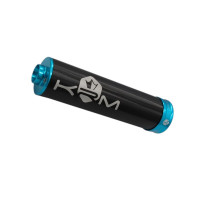 Silencieux d'échappement KRM 70 90cc en alu - Noir et Bleu Turquoise
