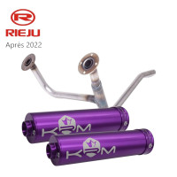 Double sortie MOST Rieju MRT d'après 2022 Silencieux KRM Violet