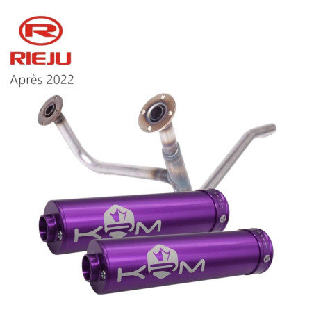 Double sortie MOST Rieju MRT d'après 2022 Silencieux KRM Violet