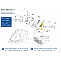 Support clignotant avant gauche origine Piaggio Gilera Stalker Naked 50 2008 641072