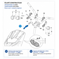 Support clignotant avant droit origine Piaggio Gilera Stalker Naked 50 2008 641078