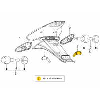 Support clignotant arrière droit origine Piaggio Gilera Stalker Naked 50 2008 641079