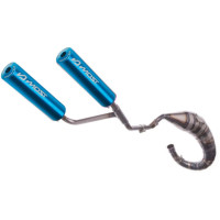 Tubo de escape Most 50cc 70cc doble salida azul Sherco
