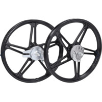Jeu de jantes type Bernardi complet adaptable 17 Pouces Noir Peugeot 103 SP MVL