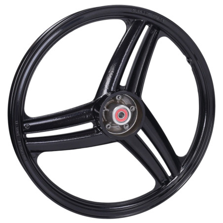 Jeu de jantes 3 rayons complet adaptable 17 Pouces Noir Peugeot 103 SPX