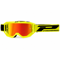 Masque cross Progrip 3300 FL Vision jaune fluo miroir rouge