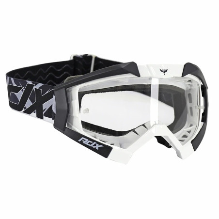 Masque cross ADX MX blanc noir ecran transparent miroir