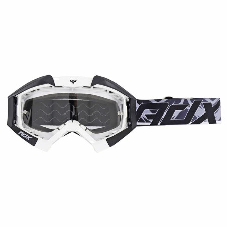 Masque cross ADX MX blanc noir ecran transparent miroir
